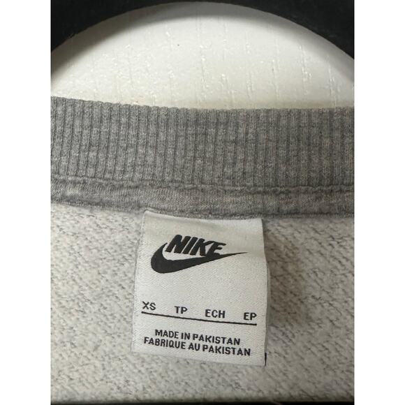Nike Sweatshirt Womens XS Gray Phoenix Crewneck Fleece Oversized Center Swoosh - Picture 4 of 6